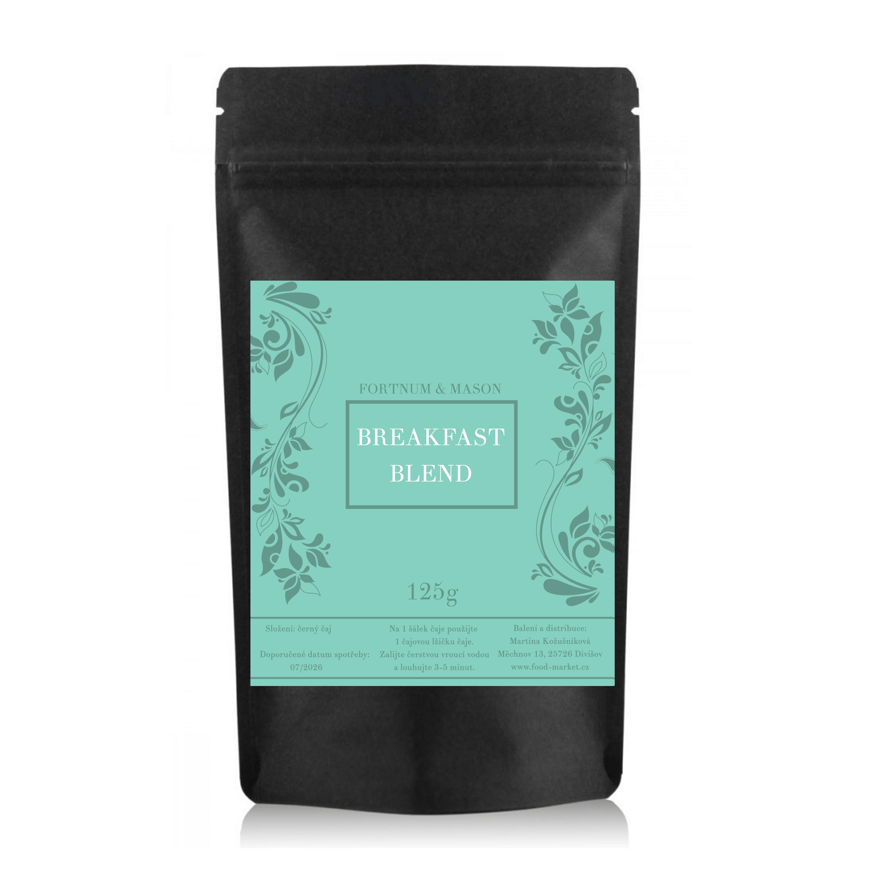 černý čaj BREAKFAST BLEND sypaný 125g (sáček) od Fortnum & Mason