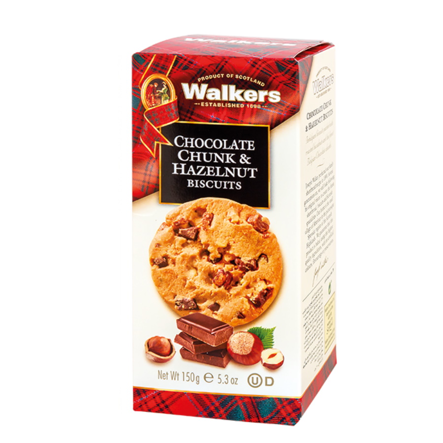 sušenky s lískovými oříšky a kousky čokolády 150g od Walkers TRV.10/2022
