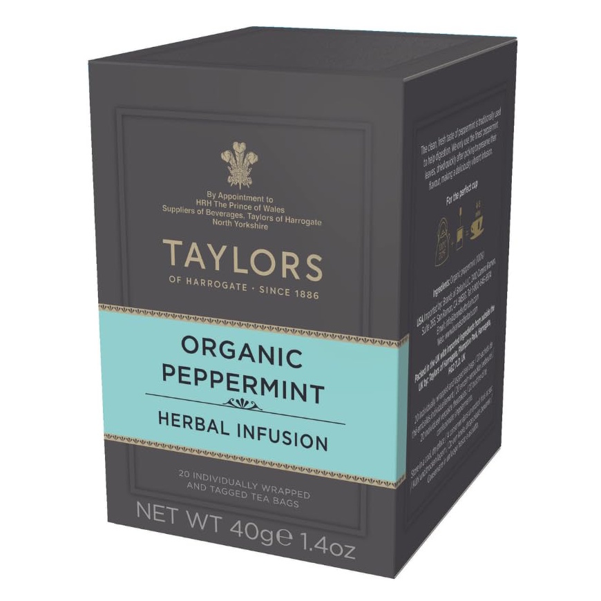 bylinný čaj MÁTOVÝ ORGANIC 20 sáčků / 40g od Taylors of Harrogate