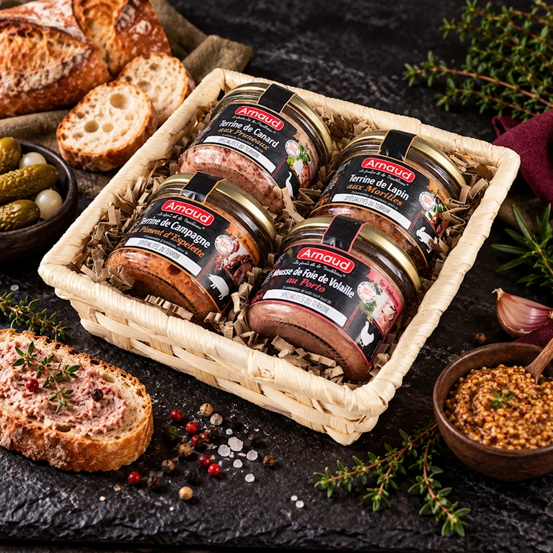 dárkový koš paštik KVARTETO 4x90g od Arnaud