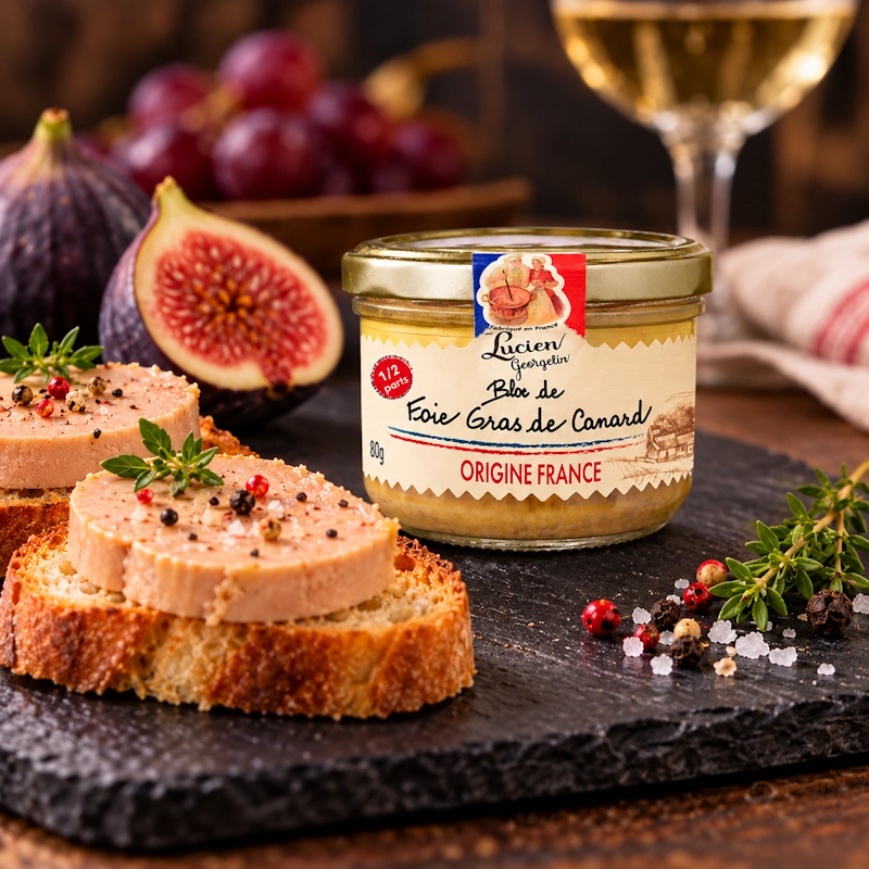 kachní foie gras v bloku 80g od Lucien Georgelin