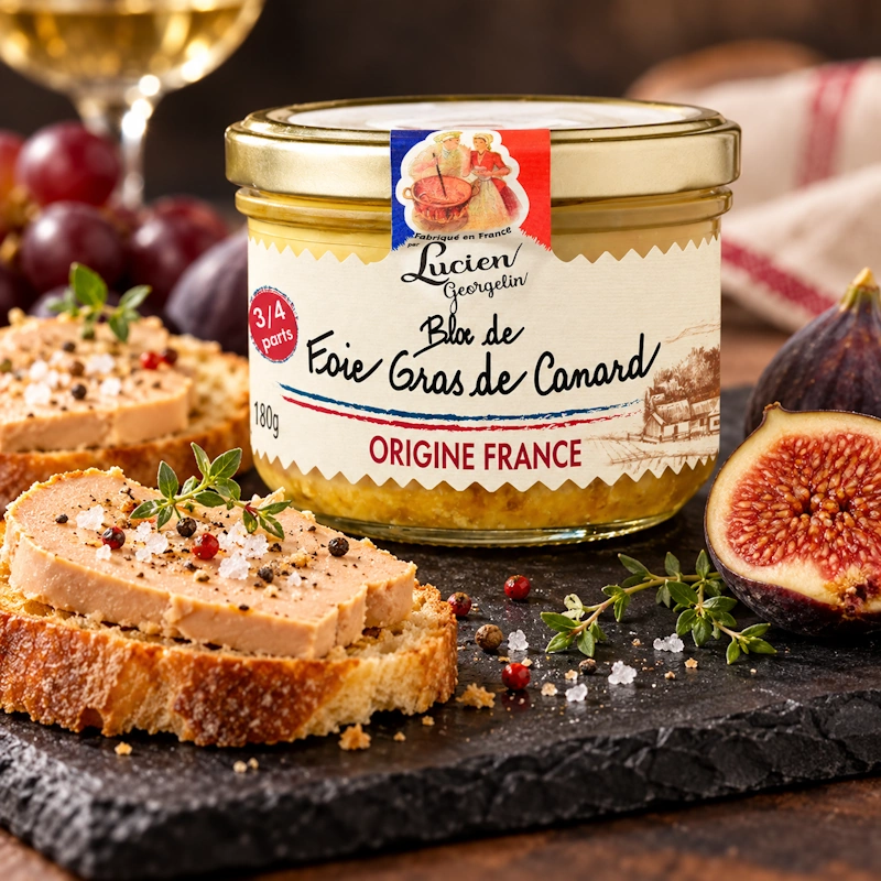 kachní foie gras v bloku 180g od Lucien Georgelin