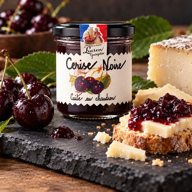 confit k sýrům z černých třešní 155g od Lucien Georgelin