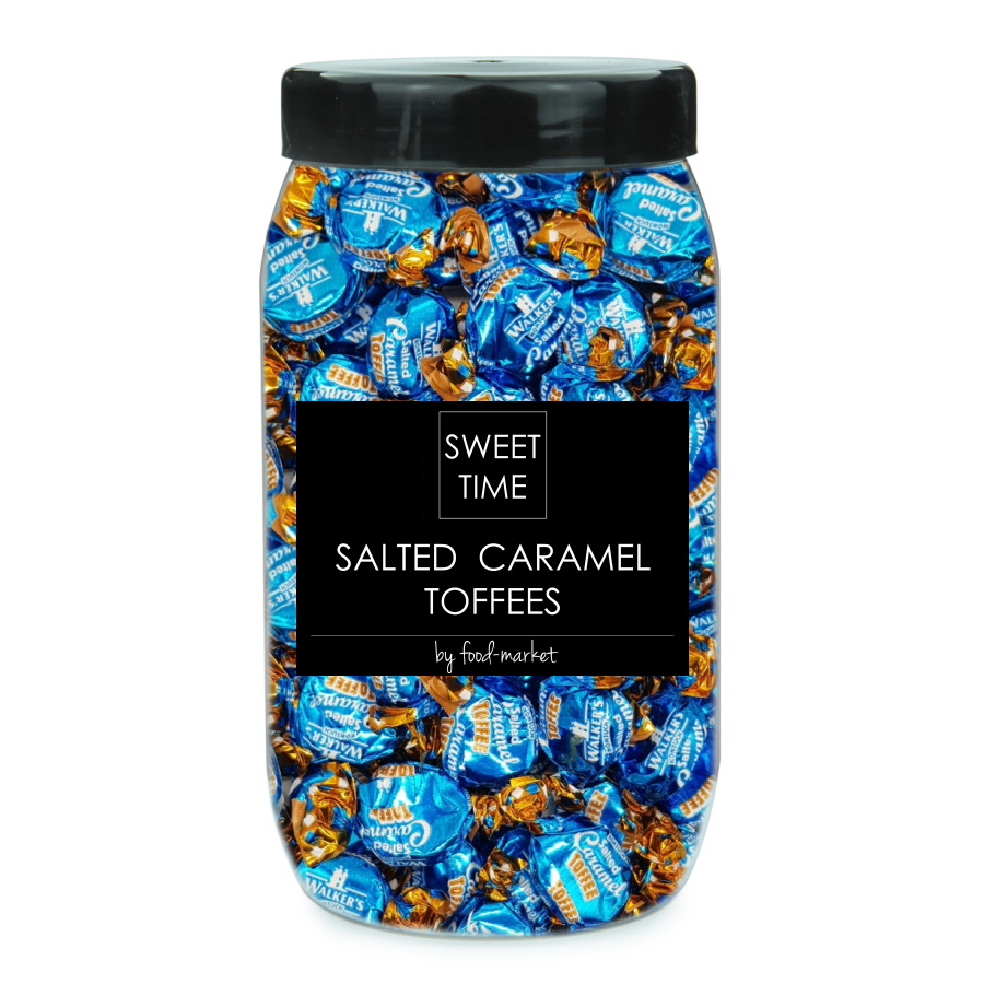 karamelové bonbóny s mořskou solí SALTED CARAMEL TOFFEES 450g (dóza)