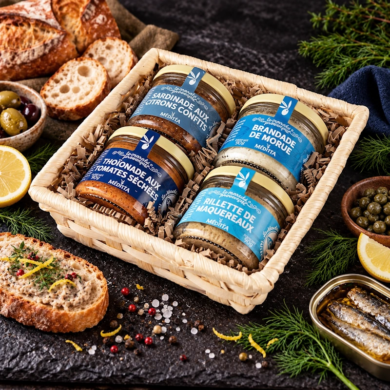 dárkový koš MOŘSKÉ DELIKATESY 4x90g od Meditea