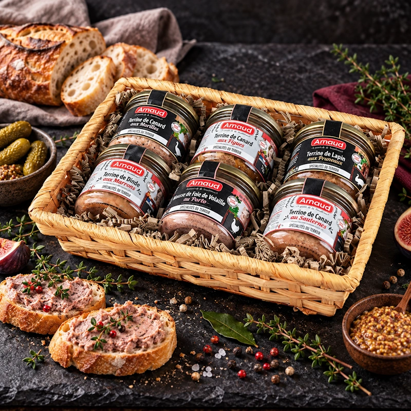 dárkový koš paštik DEGUSTAČNÍ PREMIUM 6x90g od Arnaud