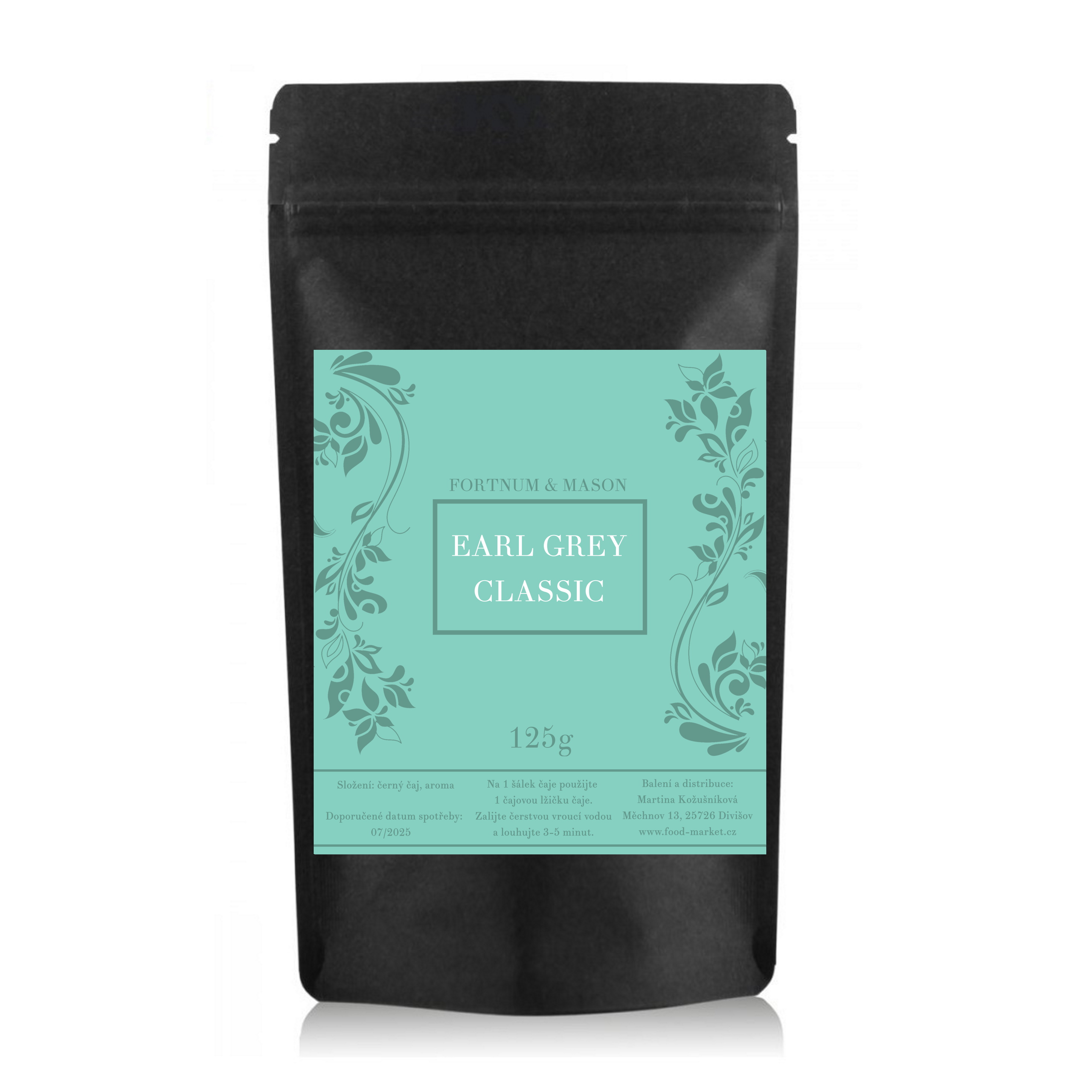 černý čaj EARL GREY sypaný 125g (sáček) od Fortnum & Mason