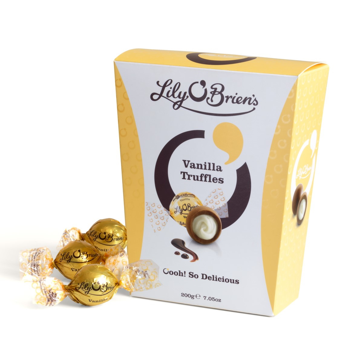 truffle z mléčné čokolády s vanilkovou náplní 200g LILY O'BRIENS TRV.11/2023