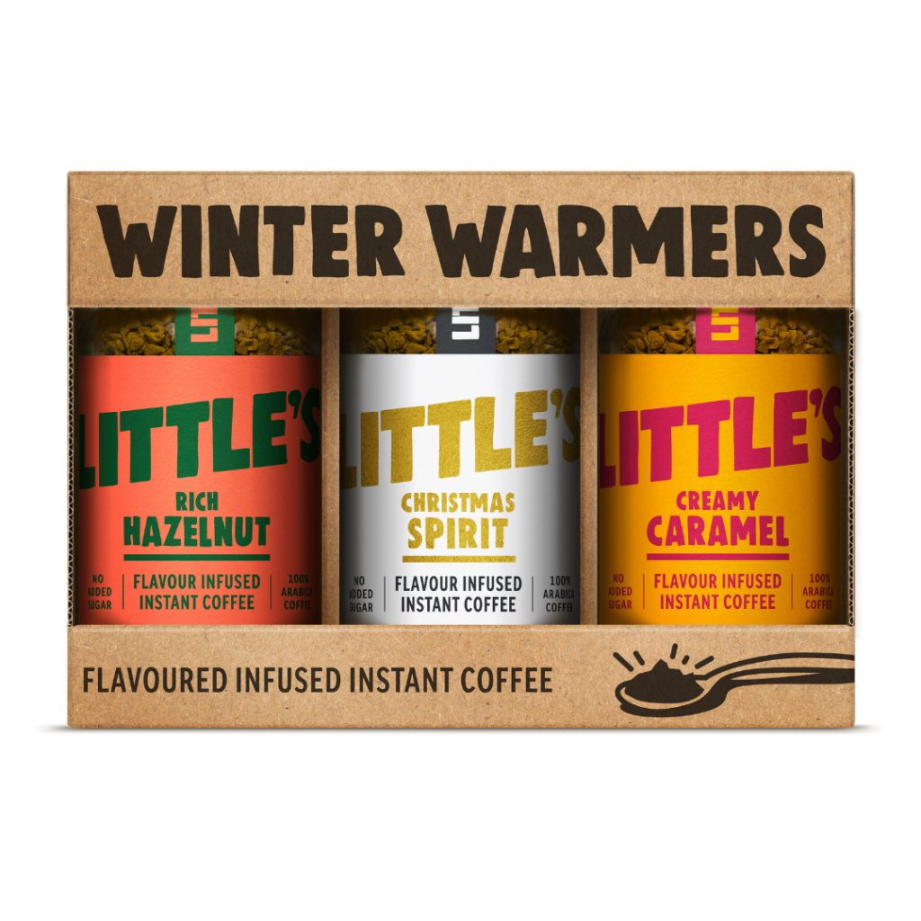 dárková sada ochucených instantních káv WINTER WARMERS 3x50g od Little's
