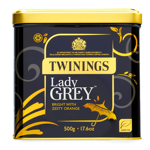 černý čaj LADY GREY sypaný 500g plechovka