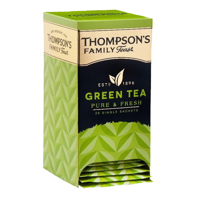 zelený čaj (25 jednotlivě balených sáčků /50g) od Thompson's