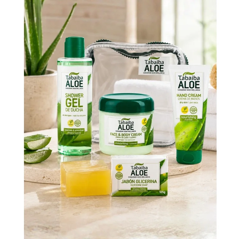 aloe vera kosmetická taštička se 4 produkty od Tabaibaloe
