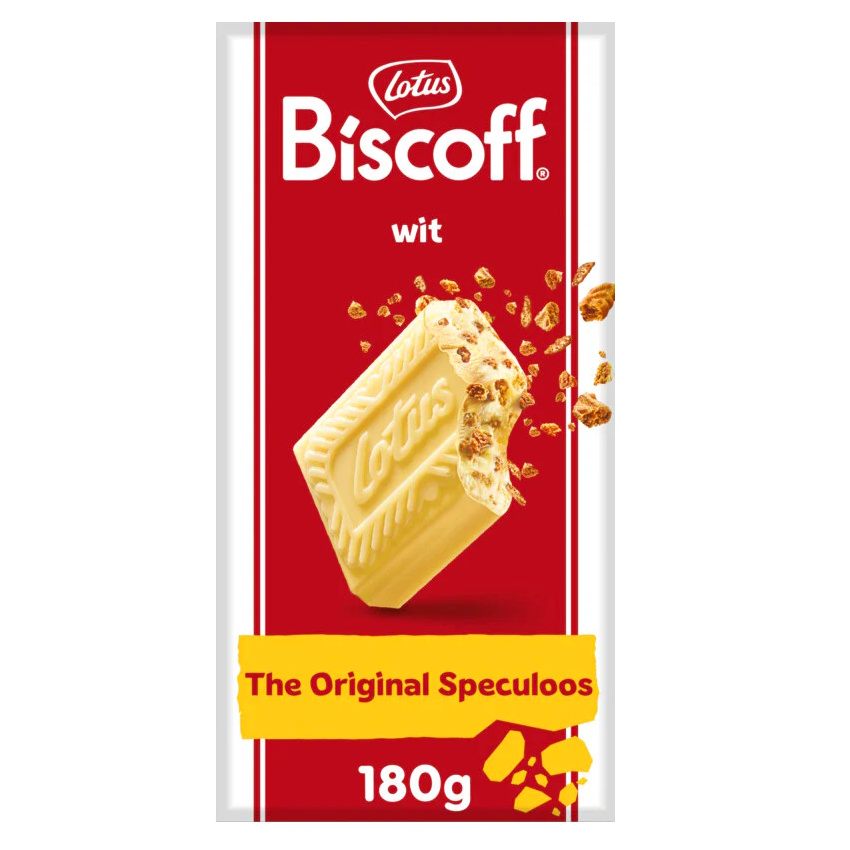 bílá čokoláda LOTUS BISCOFF s kousky sušenek 180g 