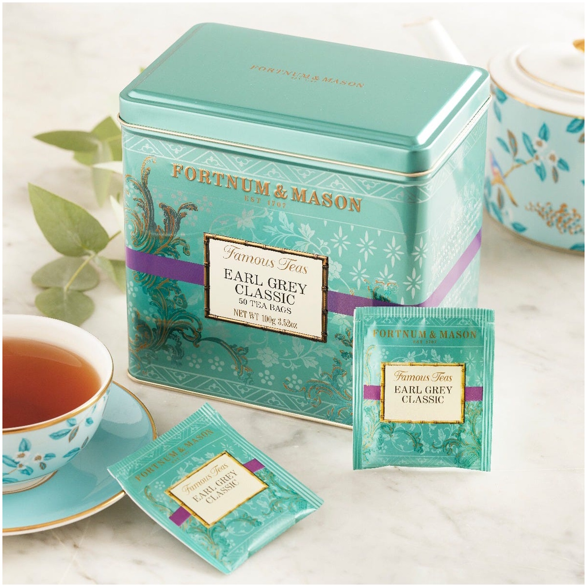 černý čaj EARL GREY 50 sáčků / 100g v plechovce od Fortnum & Mason