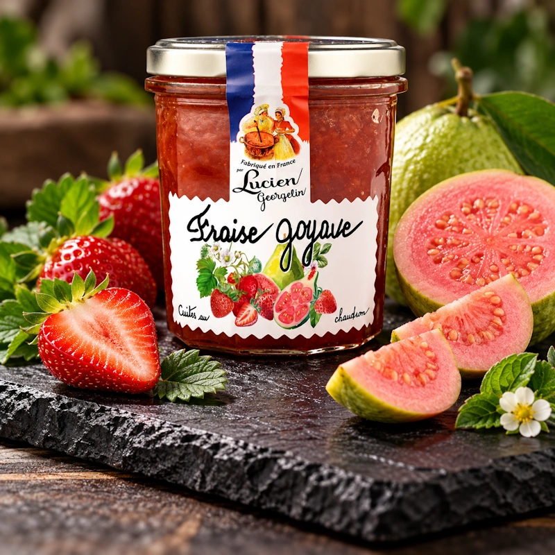 EXTRA džem jahoda a guava 320g od Lucien Georgelin