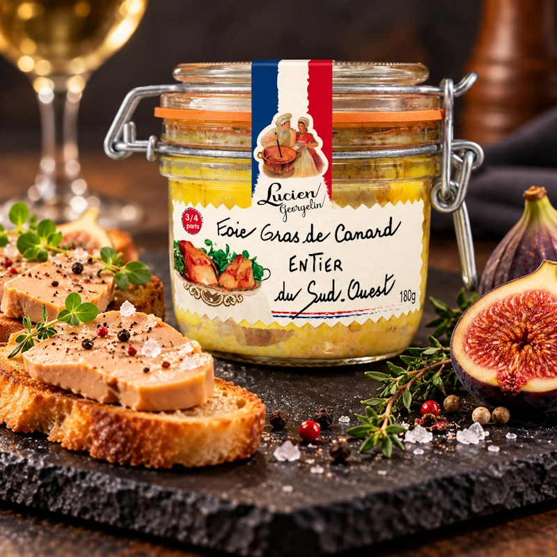 kachní foie gras z Jihozápadu Francie vcelku 180g od Lucien Georgelin