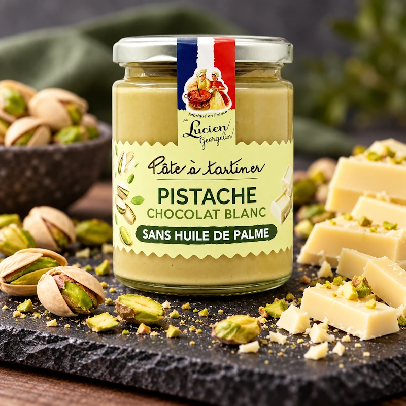 pomazánka s pistáciemi a bílou čokoládou 330g od Lucien Georgelin