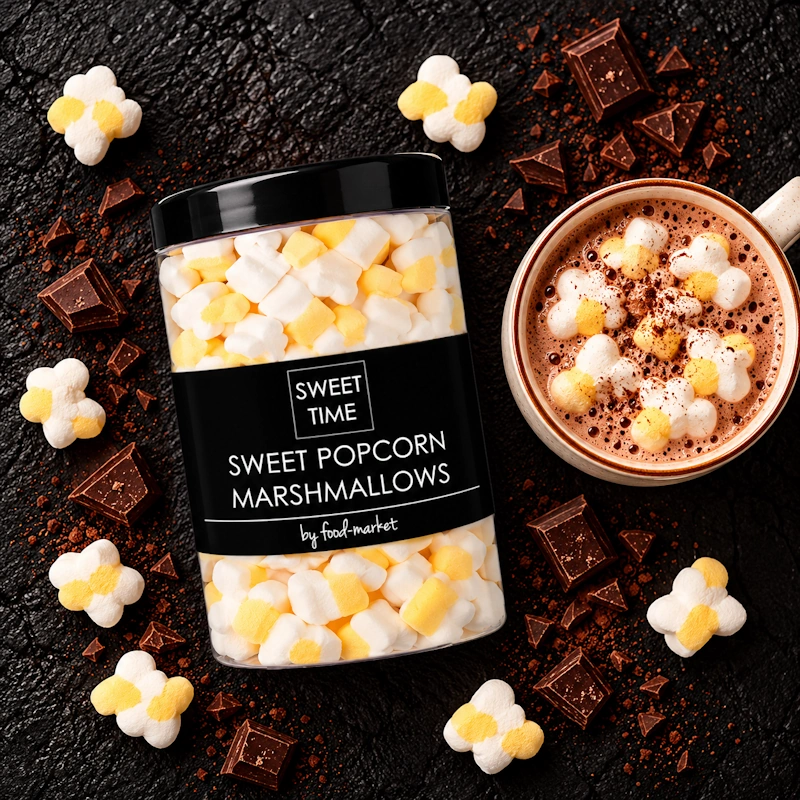marshmallows SWEET POPCORN 190g v dárkové dóze od food-market