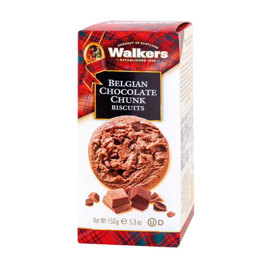 sušenky s kousky belgické čokolády 150g od Walkers 