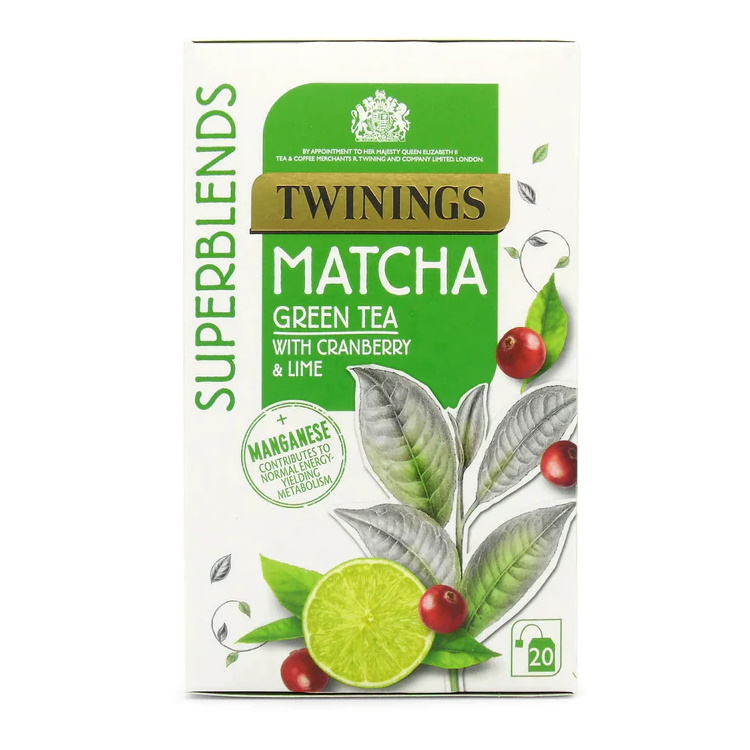 čaj SUPERBLENDS MATCHA se zeleným čajem,čajem matcha,limetkou a.. (20 sáčků)