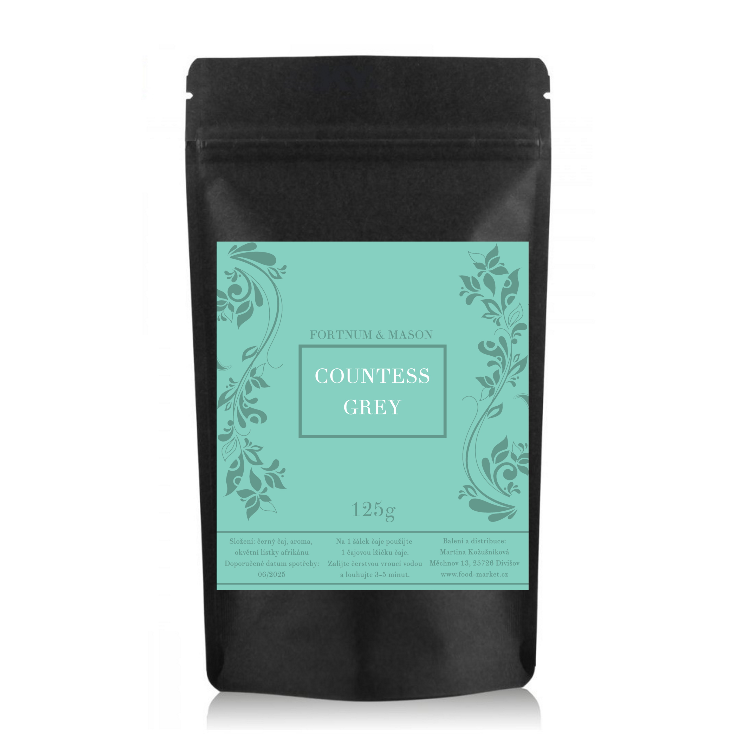 černý čaj COUNTESS GREY sypaný 125g (sáček) 
