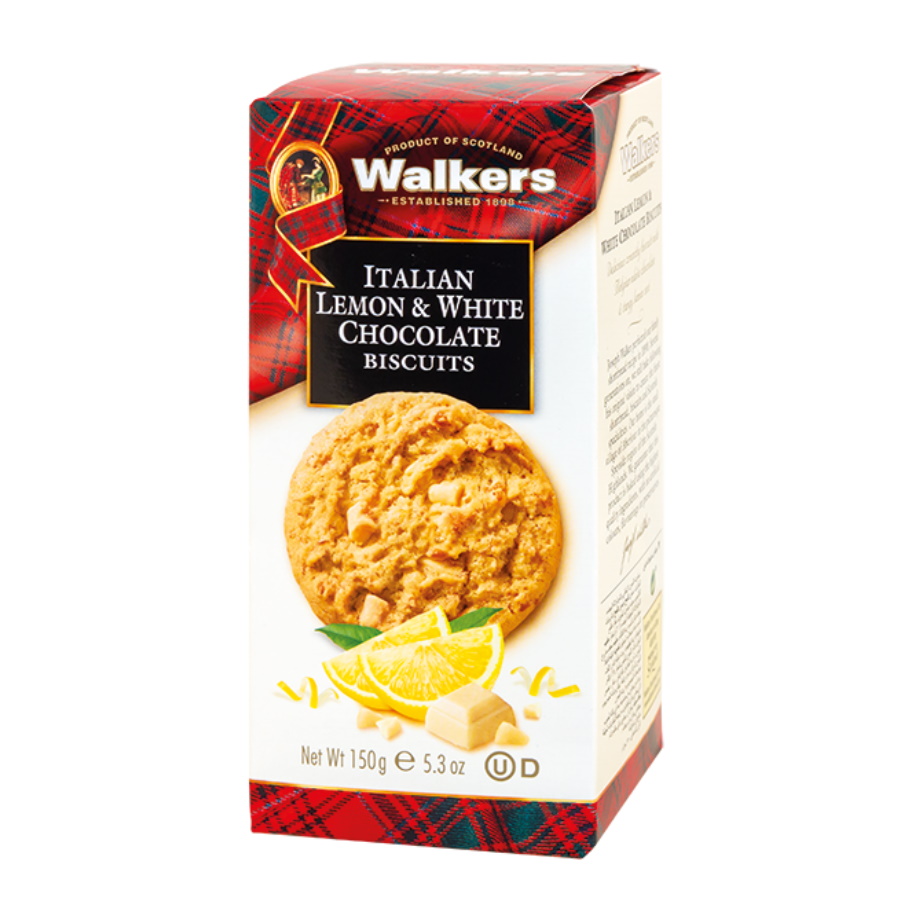 sušenky s citrónem a bílou čokoládou 150g od Walkers 